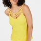 Thalia Sodi Women's Ladder Trim Tank Top Yellow Size L