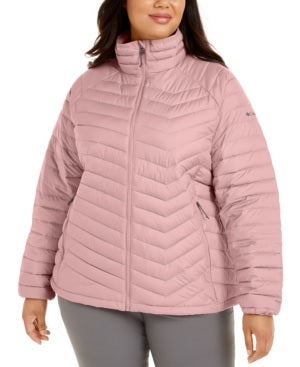 Columbia Women's Plus Powder Lite Quilted Puffer Jacket Pink Size 2XL