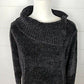 Karen Scott Women's Envelope Neck Chenille Sweater Grey Size P/SM