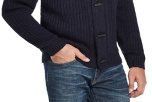 Weatherproof Vintage Men's Shawl Collar Button Down Sweater Blue Size XXX-Large
