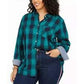 Tommy Hilfiger Women's Plus Size Plaid Shirt Green Size 3X