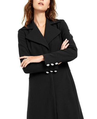 INC International Concepts Women's SeaPonte Knit Coat Black Size Large