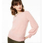 Charter Club Women's Pure Cashmere Balloon Sleeve Sweater Pink Size Petite S