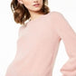 Charter Club Women's Pure Cashmere Balloon Sleeve Sweater Pink Size Petite S
