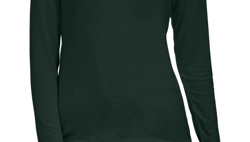 Style & Co Women's Mock Neck Top Green Size Petite L