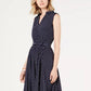 Charter Club Women's Polka Dot Shirtdress  Blue Size 12