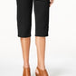 Style & Co Women's Snap Button Capri Pants Black Size 4