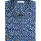 Bar III Men's Slim Fit Floral Button Down Shirt Blue Size 14 14.5 32/33