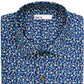 Bar III Men's Slim Fit Floral Button Down Shirt Blue Size 14 14.5 32/33