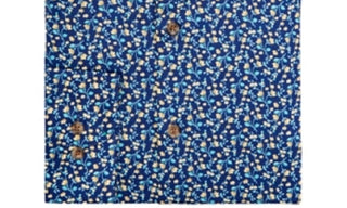 Bar III Men's Slim Fit Floral Button Down Shirt Blue Size 14 14.5 32/33