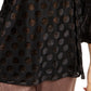 Alfani Women's Metallic Dot Bell Sleeve Top Black Size XX-Large