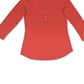 Style & Co Women's V Neck Top Orange Size Petite Medium