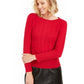 Charter Club Women's Cable Knit Cashmere Sweater Red Size Petite XL