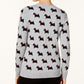 Charter Club Women's Embellished Printed Sweater Gray Size P/SM