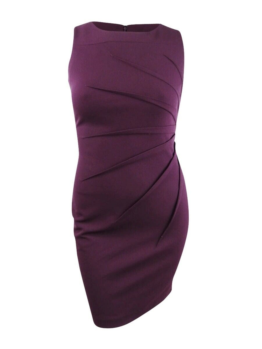 Calvin Klein Women's Starburst Sheath Dress Purple Size 6 Petite