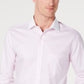 Tasso Elba Men's Classic Fit Non Iron Supima Cotton Twill Bar Stripe French Cuff Dress Shirt  Pink Size 17.5X32X33