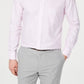 Tasso Elba Men's Classic Fit Non Iron Supima Cotton Twill Bar Stripe French Cuff Dress Shirt  Pink Size 17.5X32X33