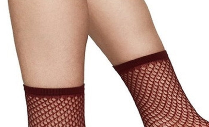 Swedish Stockings Women's Elvira Net Socks Red Size Regular