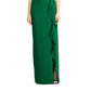 Ralph Lauren Women's Ruffled Zippered Petal Sleeve V Neck Full Length Evening Ruffled Dress Green Size 8