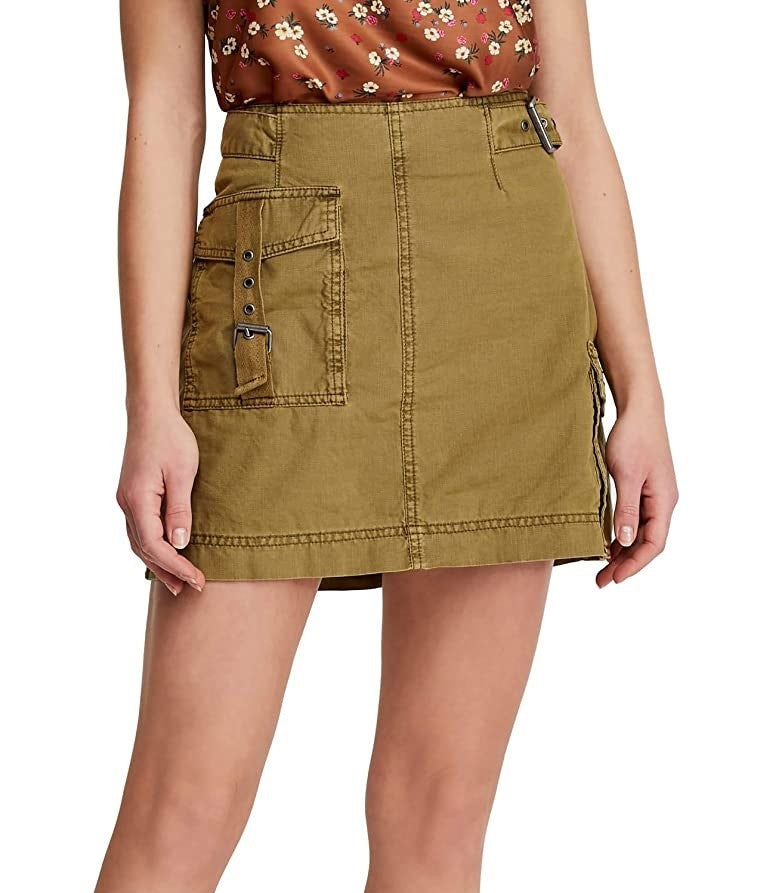 Free People Women's Erika Utility Skirt Green Size 2