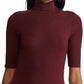 Ralph Lauren Women's 3/4 Sleeve Turtle Neck Top Red Size Petite Small