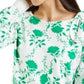 Charter Club Women's Shadow Floral Cold-Shoulder Top White Size X-Large