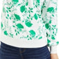 Charter Club Women's Shadow Floral Cold-Shoulder Top White Size X-Large