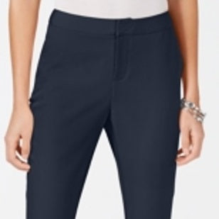 INC International Concepts Women's Cropped Straight Leg Pants Blue Size 8