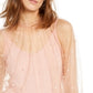 INC International Concepts Women's Embellished Tulle Mock Neck Top Size XX-Large