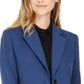 Anne Klein Women's Buttoned Pinstripe Blazer Wear To Work Jacket Blue Size 6