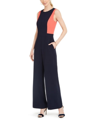 Vince Camuto Women's Colorblocked Jumpsuit Red Size 4