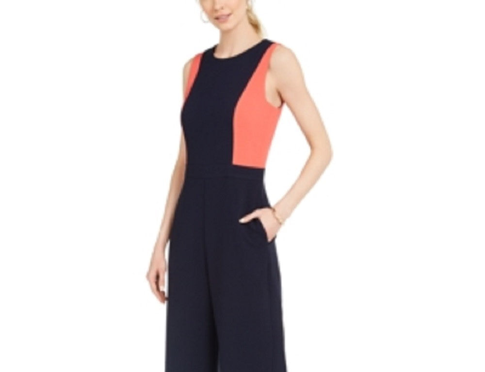 Vince Camuto Women's Colorblocked Jumpsuit Red Size 4