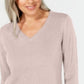 Karen Scott Women's V Neck Sweater Pink Size Large