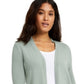 Charter Club Women's Open Front Curved Hem Completer Sweater Green Size Medium