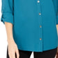 Charter Club Women's Two Pocket Shirt Green Size XX-Large