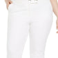 Alfani Women's Plus Extended Tab Skinny Pants White Size Petite Small