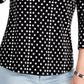 Charter Club Women's Supima Cotton Dot Print Top Black Size Large