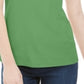 Karen Scott Women's Short Sleeve Scoop Neck Top Green Size X-Small