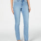 Charter Club Women's Lexington Tummy Control Straight Leg Jeans Blue Size 6