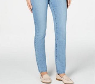 Charter Club Women's Lexington Tummy Control Straight Leg Jeans Blue Size 6