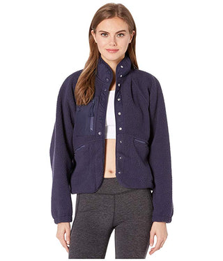 Free People Women's Hit The Slopes Jacket Blue Size Large