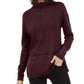 INC International Concepts Women's Ribbed Funnel Neck Top Purple Size X-Small