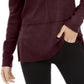 INC International Concepts Women's Ribbed Funnel Neck Top Purple Size X-Small