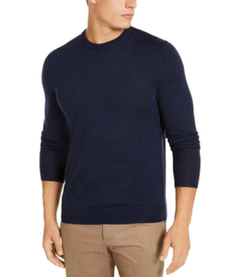 Alfani Men's Long Sleeve Crew Neck Pullove Blue Size XX-Large