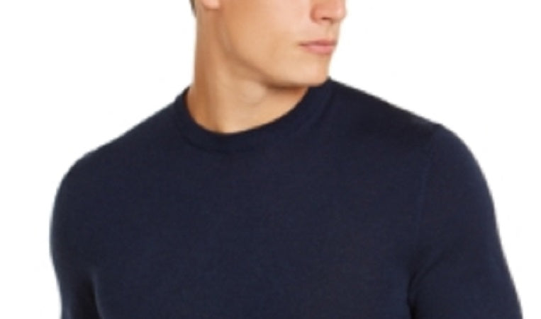 Alfani Men's Long Sleeve Crew Neck Pullove Blue Size XX-Large