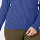 Karen Scott Women's Cotton V Neck Sweater Blue Size Large