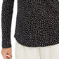 Charter Club Women's Pima Cotton Mock Neck Top Black Size Medium