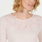 Charter Club Women's Bell Sleeve Embroidered Top Pink Size PSM