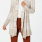 Style & Co Women's Plaid Jacquard Cardigan Sweater Brown Size X-Small