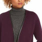 Charter Club Women's Milano Cotton Open Front Cardigan Purple Size Small
